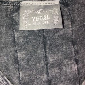 Vocal Tops - Vocal Apparel Gray Rhinestones Sleeveless Tunic Vocal Tops - Vocal Apparel Gray Rhinestones Sleeveless Tunic